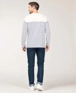 Marinière Homme Fond Grège Rayé Bleu 7 Marinière Homme Fond Grège Rayé Bleu -Terre De Marins prod 10045 mariniere ml fond grege raye bleu momoa 666x812 fc7ea0111e0b