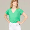 Blouse Verte Gaze De Coton Femme -Terre De Marins prod 10075 blouse mc vert cali 666x812 fc7ea0111e0b