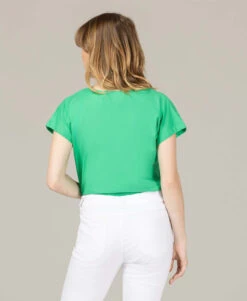 Blouse Verte Gaze De Coton Femme -Terre De Marins prod 10076 blouse mc vert cali 666x812 fc7ea0111e0b