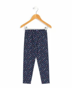 Legging Fille Imprimé Bleu Marine