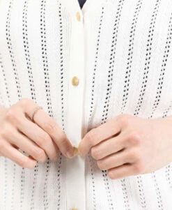 Gilet Femme Ajouré Blanc Cassé -Terre De Marins prod 10099 cardigan tricot naturel gema 666x812 fc7ea0111e0b