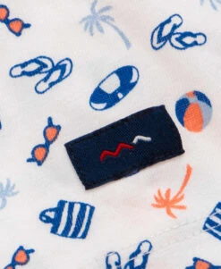 Robe De Plage Blanche Imprimé à Manches Volants Fille 7 Robe De Plage Blanche Imprimé à Manches Volants Fille -Terre De Marins prod 10182 robe mc imprime multico randa 666x812 fc7ea0111e0b