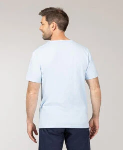 Tee-shirt Col Tunisien Bleu Azur Homme -Terre De Marins prod 10189 tee shirt mc bleu azurin agor 666x812 fc7ea0111e0b