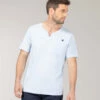 Tee-shirt Col Tunisien Bleu Azur Homme -Terre De Marins prod 10191 tee shirt mc bleu azurin agor 666x812 fc7ea0111e0b