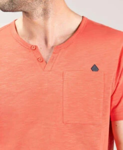 T-shirt Col Tunisien Corail Homme -Terre De Marins prod 10197 tee shirt mc corail pastel agor 666x812 fc7ea0111e0b