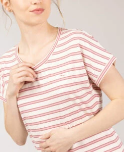 Chemise De Nuit Femme Rayé Rose -Terre De Marins prod 10203 chemise de nuit fond grege raye rose ysomnia 666x812 fc7ea0111e0b