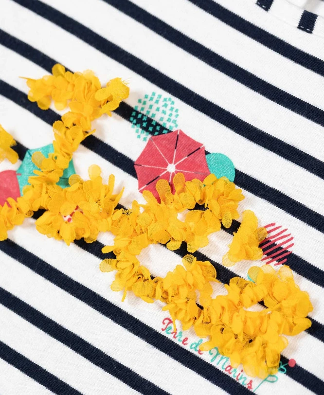 Robe Rayé Manches Longues Fille Effet 2 En 1 5 Robe Rayé Manches Longues Fille Effet 2 En 1 – Image 3