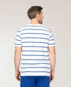 T-shirt Col Tunisien Rayé Bleu Vert Homme -Terre De Marins prod 10225 tee shirt mc fond blanc raye bleu vert tulum 666x812 fc7ea0111e0b