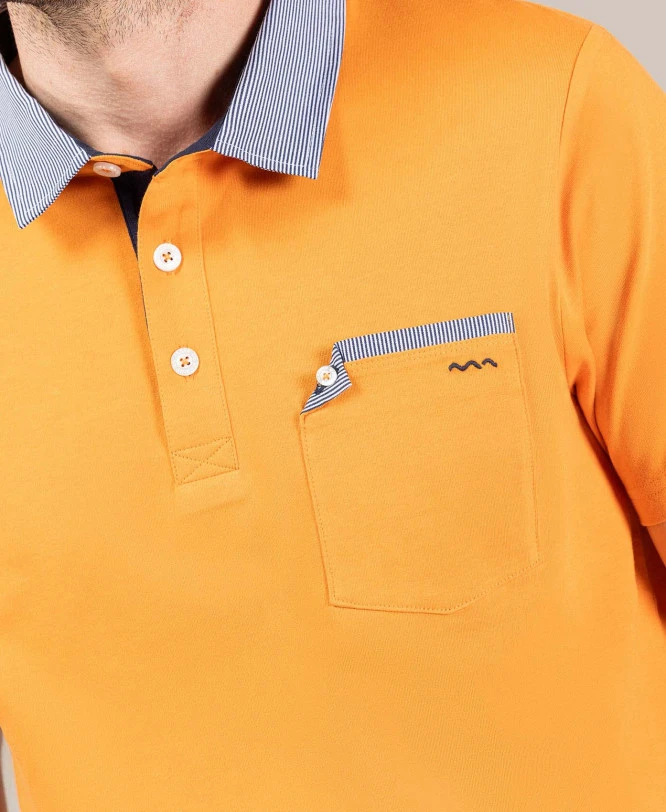Polo Orange Clair Homme 5 Polo Orange Clair Homme – Image 3