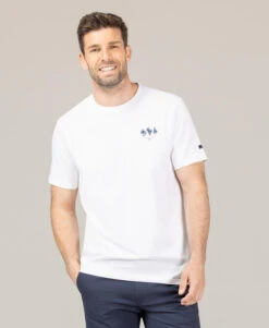 T-shirt Blanc Home Imprimé Coquillage