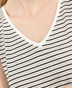 Débardeur Femme Rayé Fils Métalisés 7 Débardeur Femme Rayé Fils Métalisés -Terre De Marins prod 10317 debardeur fond naturel raye noir darsie 666x812 fc7ea0111e0b