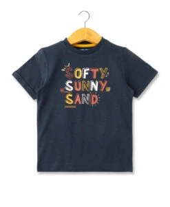 T-Shirt Garçon Bleu Marine Imprimé