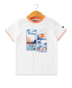 T-Shirt Blanc Imprimé Garçon