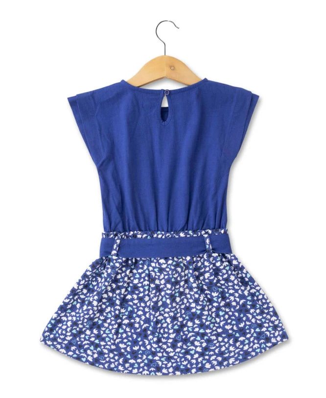 Ensemble Robe + Bandeau Bleu Fille 5 Ensemble Robe + Bandeau Bleu Fille – Image 3