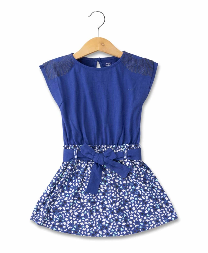 Ensemble Robe + Bandeau Bleu Fille 4 Ensemble Robe + Bandeau Bleu Fille – Image 2