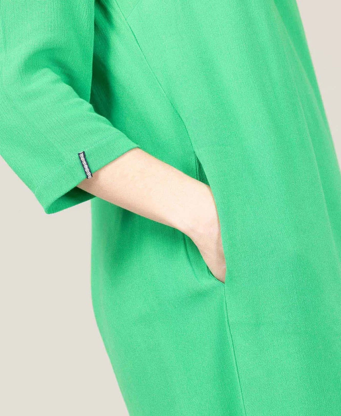 Robe Verte En Crêpe Femme 4 Robe Verte En Crêpe Femme – Image 2