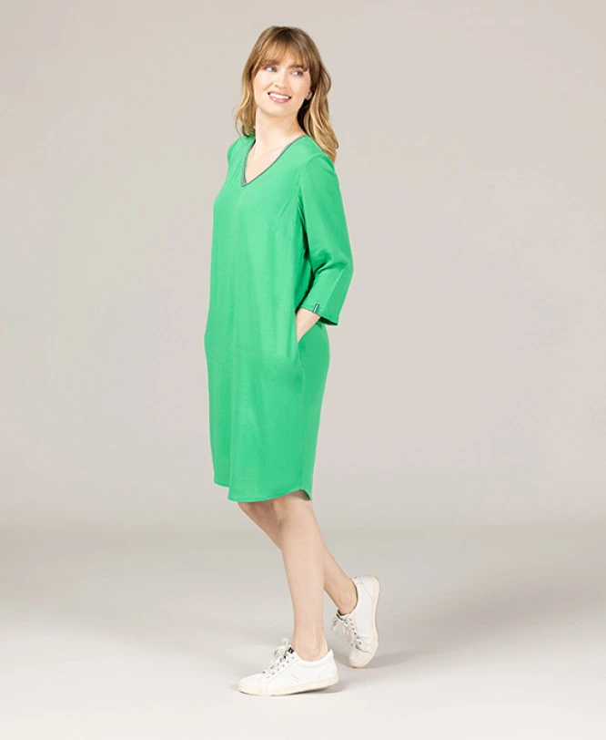 Robe Verte En Crêpe Femme 3 Robe Verte En Crêpe Femme