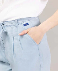 Short En Lyocel Bleu Femme -Terre De Marins prod 10454 short denim clair sabin 666x812 fc7ea0111e0b