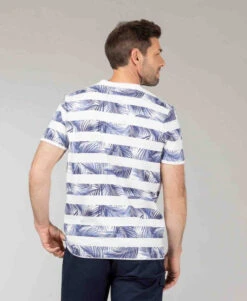 T-shirt Rayures Florales Homme -Terre De Marins prod 10484 tee shirt mc imprime teiva 666x812 fc7ea0111e0b