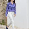 Pantalon Blanc 7/8ème Femme -Terre De Marins prod 10576 7 8eme blanc optique ciona 666x812 fc7ea0111e0b