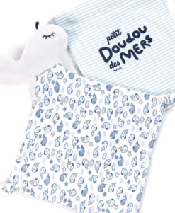 Doudou Baleine Bleu Marine