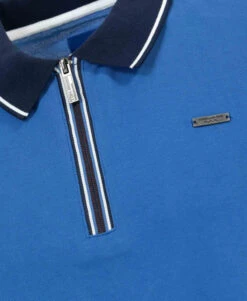 Polo Bleu Col Zip Homme 6 Polo Bleu Col Zip Homme -Terre De Marins prod 10651 polo mc bleu moyen octavien 666x812 fc7ea0111e0b