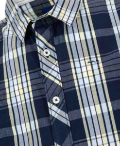 Chemise Manches Courtes à Carreaux Homme 6 Chemise Manches Courtes à Carreaux Homme -Terre De Marins prod 10654 chemise chemisier mc carreaux indigo charlely 666x812 fc7ea0111e0b