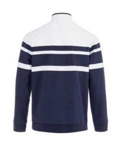 Veste En Molleton Rayures Placées Homme -Terre De Marins prod 10656 veste ml fond blanc raye indigo victorin 666x812 fc7ea0111e0b