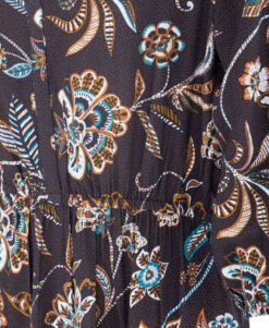 Robe Longue Imprimé Bleu Nuit Femme -Terre De Marins prod 1145 robe ml imprime bleu nuit rolay 666x812 fc7ea0111e0b