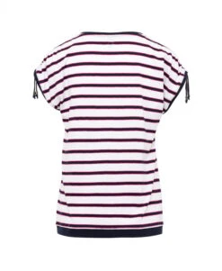 T-shirt Rayé Col V Femme -Terre De Marins prod 1599 tee shirt mc fond blanc raye indigo costa 666x812 fc7ea0111e0b