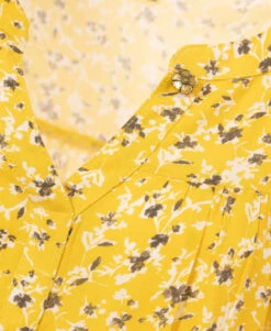 Robe Jaune Fleurie Femme -Terre De Marins prod 1809 robe mc imprime jaune anemone 666x812 fc7ea0111e0b