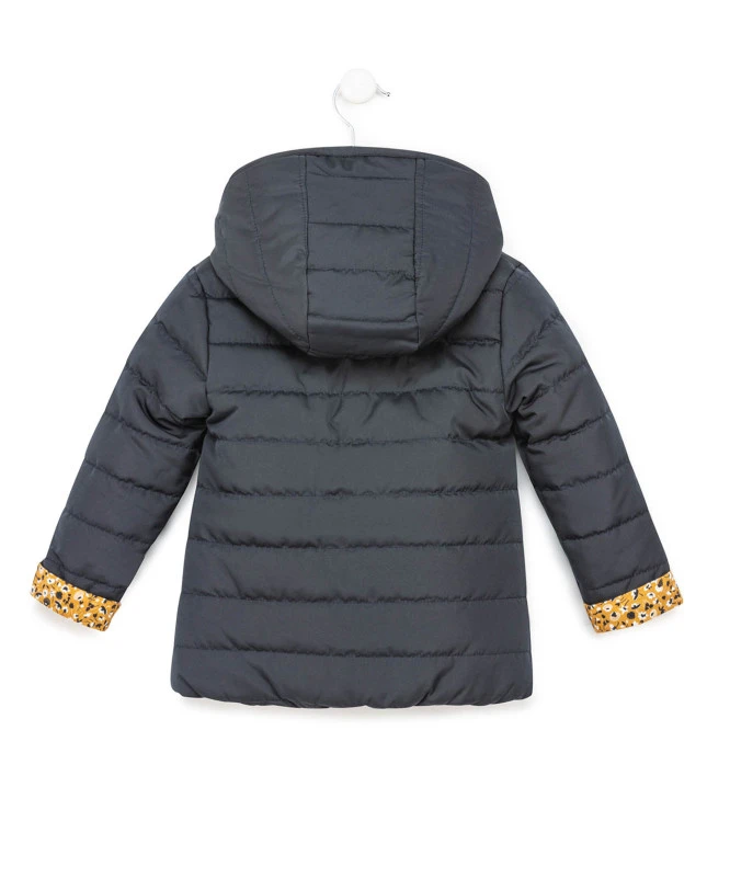 Doudoune à Capuche Bleu Marine Fille 4 Doudoune à Capuche Bleu Marine Fille – Image 2