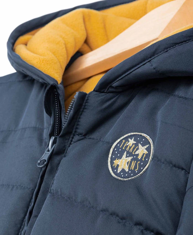 Doudoune à Capuche Bleu Marine Fille 5 Doudoune à Capuche Bleu Marine Fille – Image 3