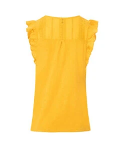 T-shirt Jaune Broderie Anglaise Femme -Terre De Marins prod 2311 tee shirt mc mimosa arum 666x812 fc7ea0111e0b