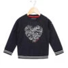 Sweat Marine Maxi Coeur Fille