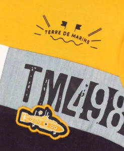 TEE SHIRT ML INDIGO/JAUNE MOUTARDE CHAZON 7 TEE SHIRT ML INDIGO/JAUNE MOUTARDE CHAZON -Terre De Marins prod 331 tee shirt ml indigo jaune moutarde chazon 666x812 fc7ea0111e0b