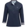 Polo Manches 3/4 Bleu Nuit Femme -Terre De Marins prod 362 polo m3 4 bleu nuit cariel 666x812 fc7ea0111e0b