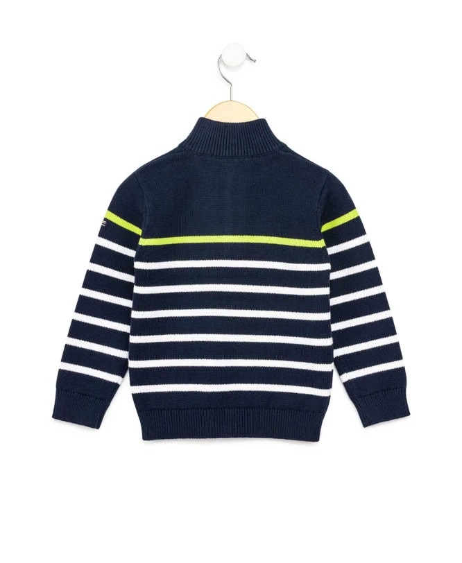 Pull Marin Enfant Rayé Bleu Marine Et Blanc 4 Pull Marin Enfant Rayé Bleu Marine Et Blanc – Image 2