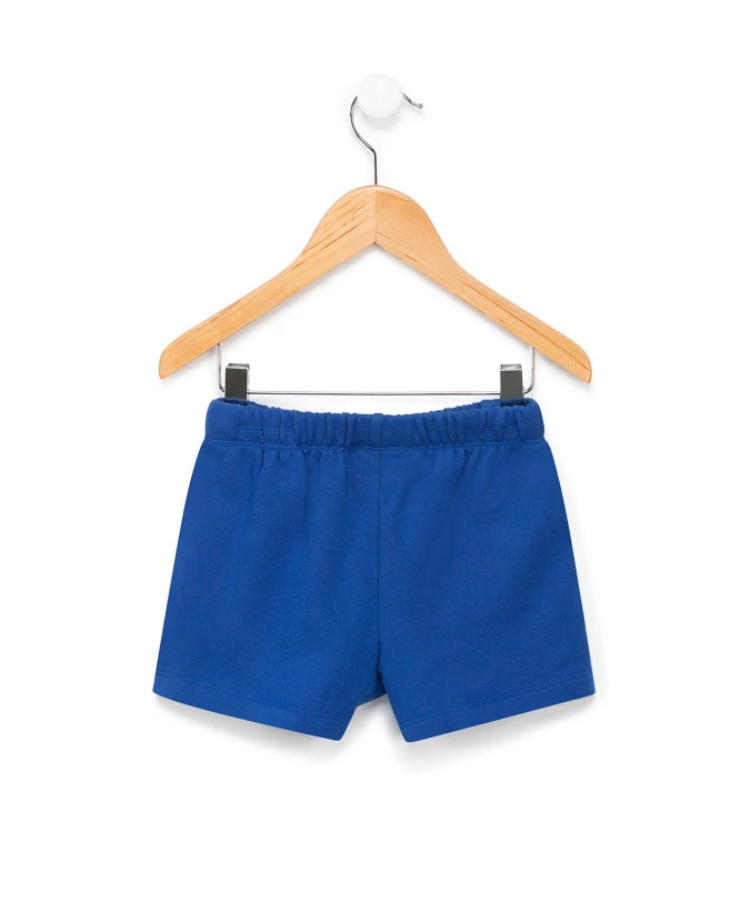 Short En Molleton Bleu Vif Fille 4 Short En Molleton Bleu Vif Fille – Image 2