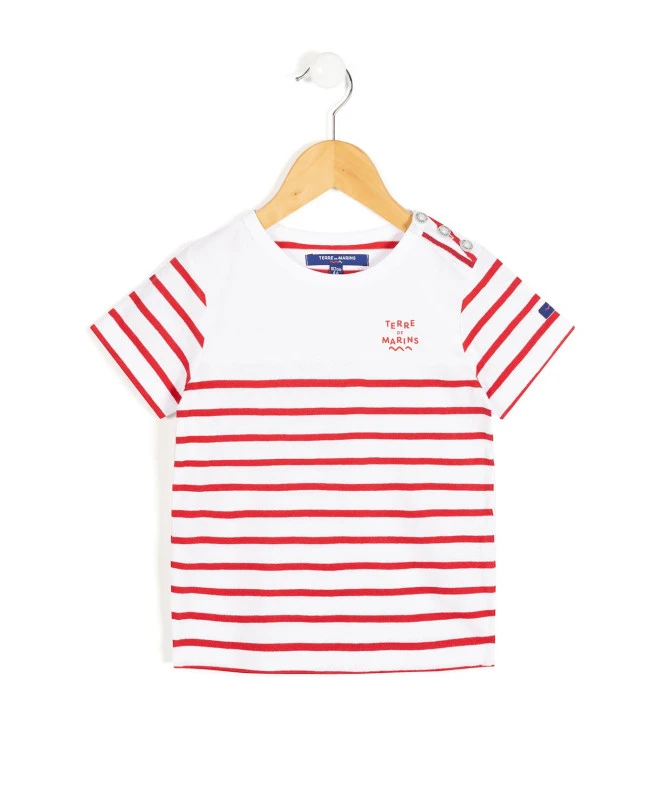 MARINIERE MC FOND BLANC RAYE ROUGE AQOI 3 MARINIERE MC FOND BLANC RAYE ROUGE AQOI