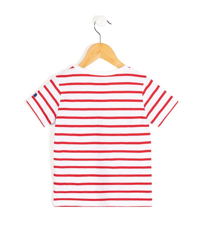 MARINIERE MC FOND BLANC RAYE ROUGE AQOI 4 MARINIERE MC FOND BLANC RAYE ROUGE AQOI – Image 2