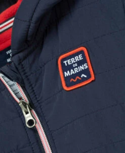 Veste à Capuche Matelassée Bleu Marine Garçon -Terre De Marins prod 4499 veste polaire indigo quart 666x812 fc7ea0111e0b
