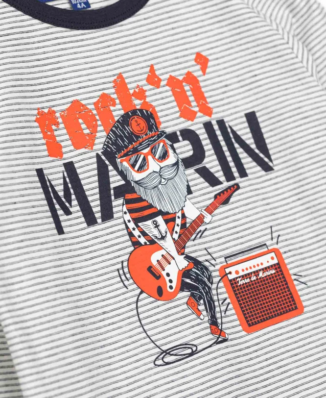 T-shirt Imprimé Garçon à Rayures 5 T-shirt Imprimé Garçon à Rayures – Image 3