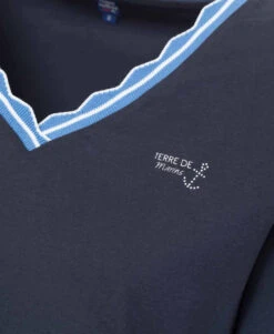 TEE SHIRT ML INDIGO NYALA -Terre De Marins prod 4696 tee shirt ml indigo nyala 666x812 fc7ea0111e0b