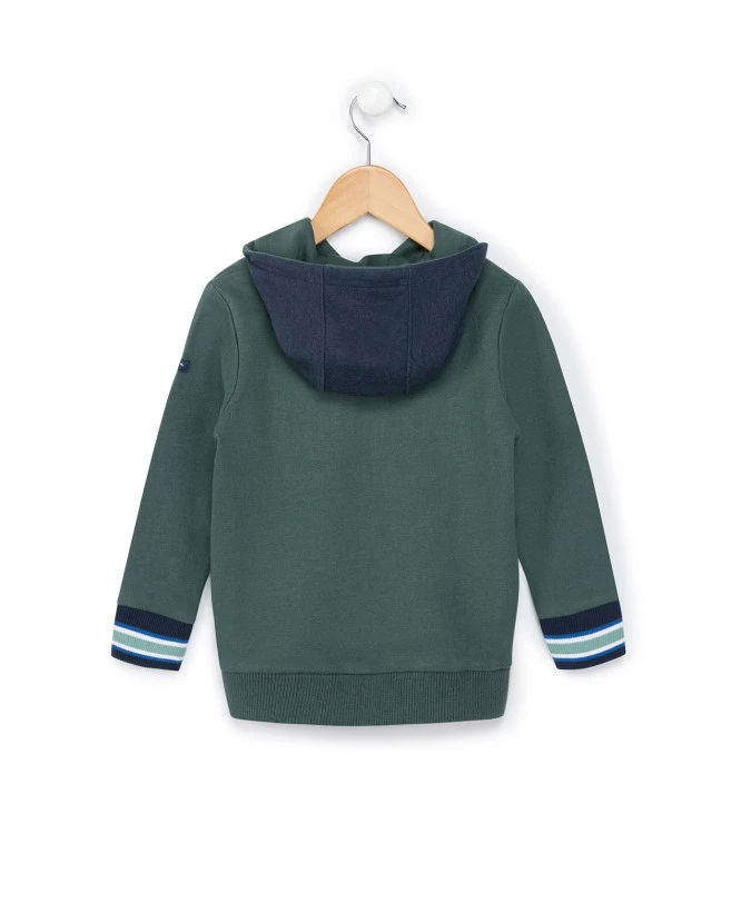 Sweat à Capuche Vert Foncé Garçon 4 Sweat à Capuche Vert Foncé Garçon – Image 2