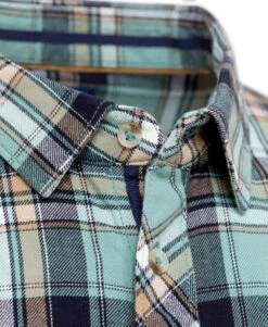 Chemise à Carreaux Homme -Terre De Marins prod 4834 chemise chemisier ml carreaux vert lagon fedra 666x812 fc7ea0111e0b