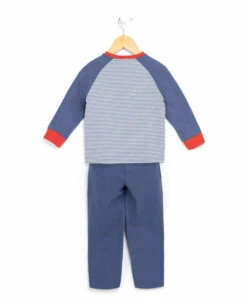 Ensemble Pyjama Bleu Garçon T-shirt + Pantalon -Terre De Marins prod 5085 pyjama raye poudro 666x812 fc7ea0111e0b
