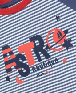 Ensemble Pyjama Bleu Garçon T-shirt + Pantalon -Terre De Marins prod 5086 pyjama raye poudro 666x812 fc7ea0111e0b