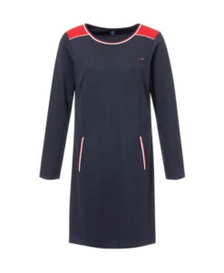 Robe Manches Longues Bleu Marine Femme -Terre De Marins prod 5106 robe ml indigo cirra 666x812 fc7ea0111e0b
