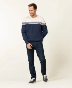 Pull Bicolore Homme -Terre De Marins prod 5349 pull bleu mineral karay 666x812 fc7ea0111e0b